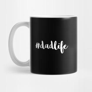 #DadLife White Typography Mug